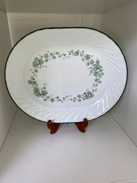 Corelle CALLAWAY Green Ivy Serving Platter 12 1/4" x 10" MICROWAVE SAFE