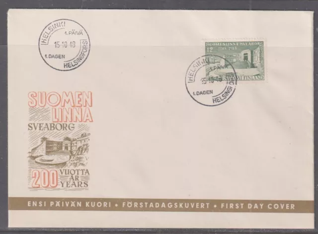 Finland 1948 Sveaborg First Day Cover - Addressed