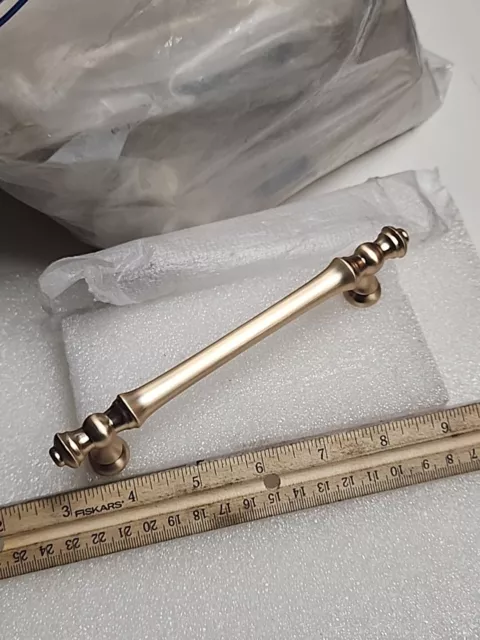 Cabinet Handles Pulls 5" Center 6.5" OA  Brushed Solid Brass Pack Of 26 NIB *