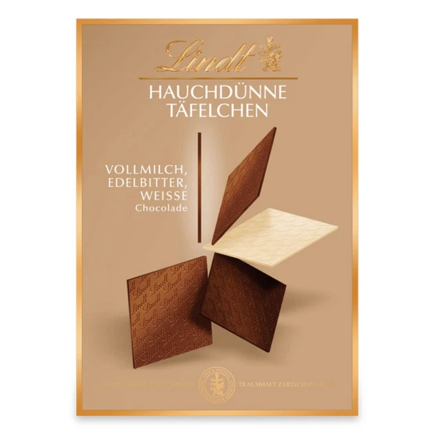 Lindt Sottilissimi Tavolette Auslese Latte Intero Edelbitter Bianco 125g