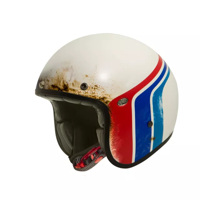 Casco Helmet Jet In Fibra Le Petit Classic Evo Btr 8 Bm Bianco Premier Size L