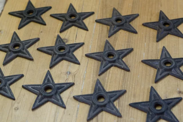 12 Stars Washers Rustic Cast Iron Texas Lone Star Ranch 4" Flag Large Decor
