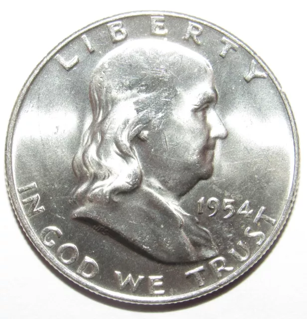 1954 D Franklin Half Dollar CHOICE BU (G141)