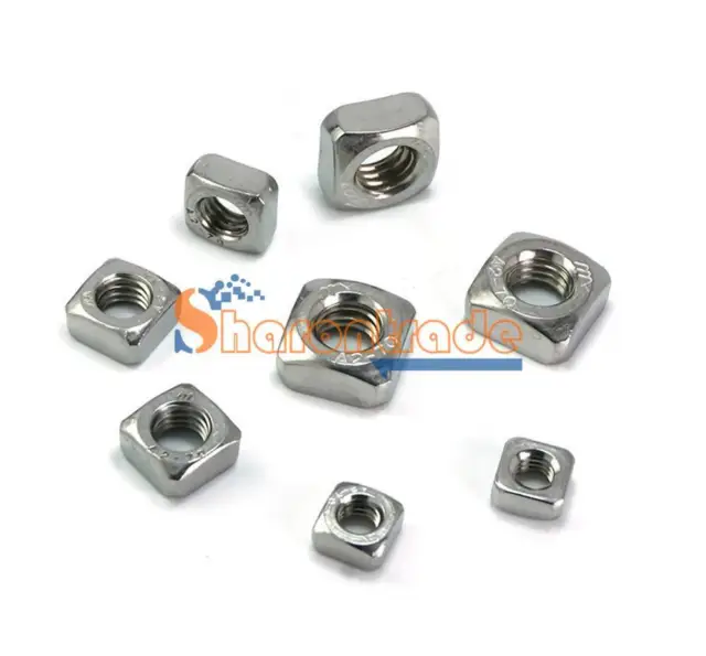 NEW Metric Thread 304 Stainless Steel Square Nut Fastener Nut Screw Nut M3-M10