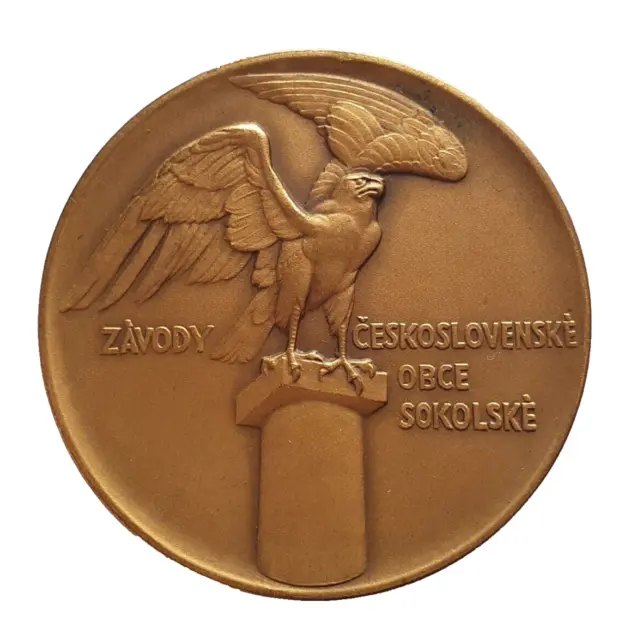 CZECH GYMNASTICS PRIZE SPORT AWARD MEDAL / EAGLE, BY HOREJC, 40,3mm