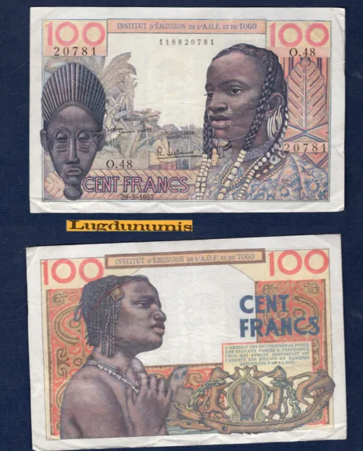 Afrique Occidentale et Togo 100 Francs 0.48 20781  TTB + Type 1956
