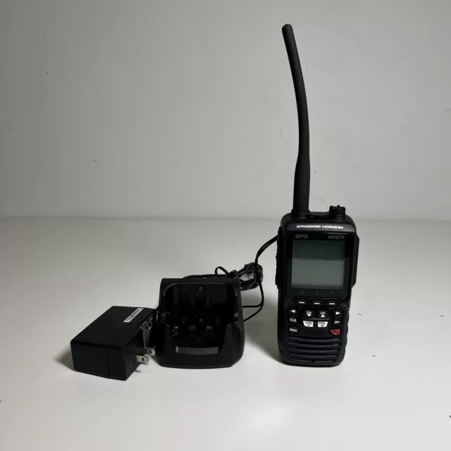 Standard Horizon HX890 Floating 6 Watt Handheld VHF/GPS W/charger Tested