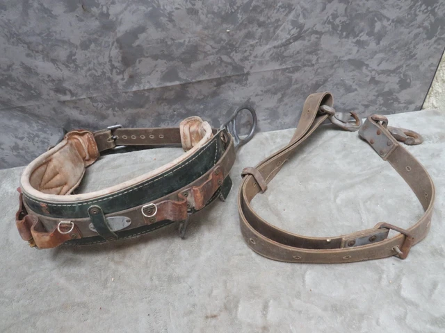 Vintage Linesman Klein 5266N26 Pole Tree Climbing Belt Strap Safety 42-50