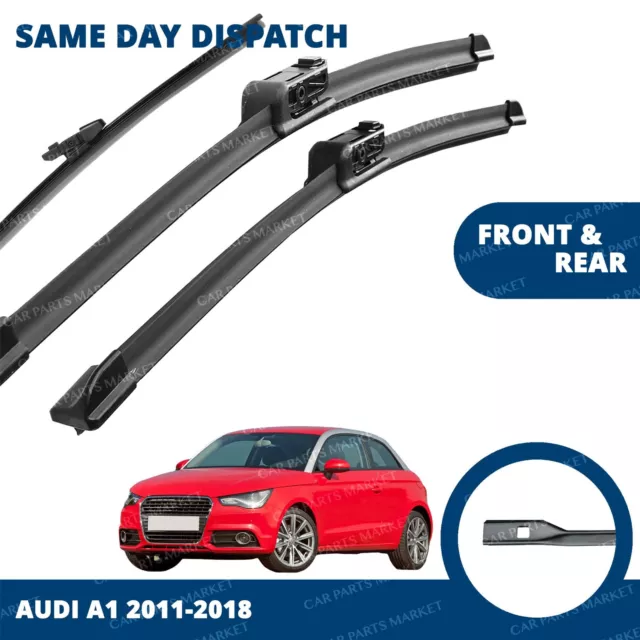 Front/Rear Windscreen 24" 16" 11" Wiper Blades for Audi A1 (5 door) 2011-2018