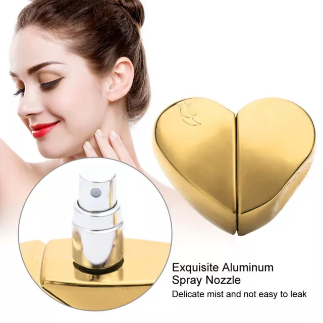 Travel 25ml Heart Shaped Refillable Perfume Atomizer Bottle Empty Pump GFL