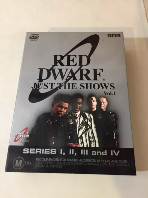 'RED DWARF' Series 1, 2, 3 & 4 Region 4 : 4 Disc DVD Digi Box - Chris Barrie