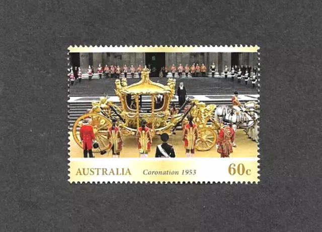 Royalty-Transport-The Coronation Coach 60c Embellished stamp 2013 mnh-Australia.