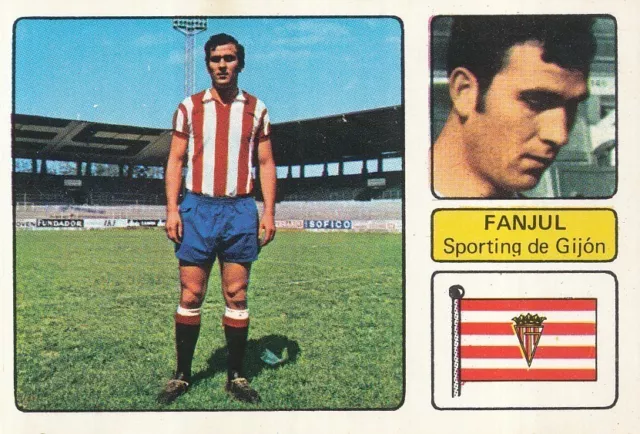 Alfonso Fanjul # Sporting Gijon Cromo Card Campeonato De Liga 1973-74 Fher