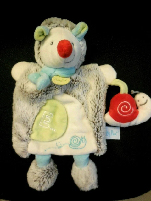 doudou marionnette hérisson Gaston E... comme escargot BABY NAT
