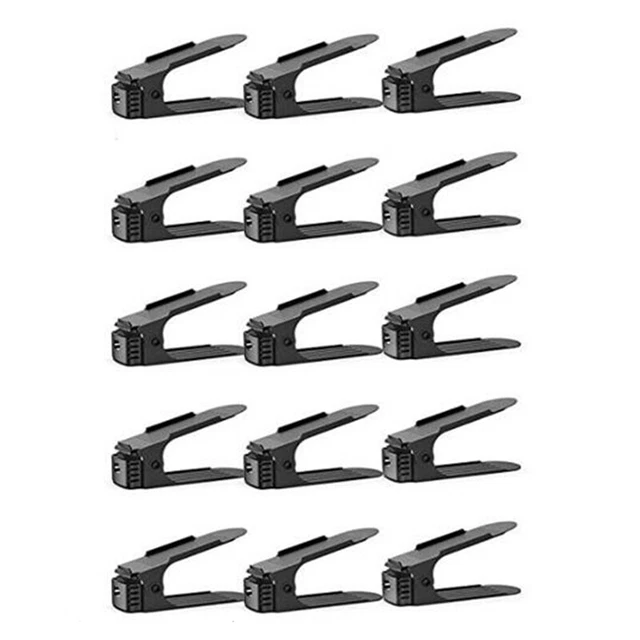 15 StüCke Slots Organizer für Wandschrank Einstellbar Stacker Doppel Deck R S5A5