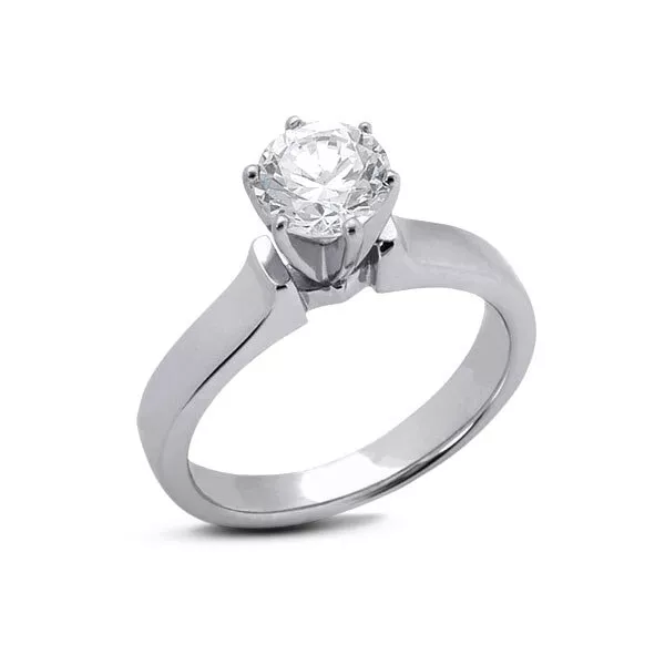 3/4ct F SI1 Round Natural Diamond 14kw Gold Classic Solitaire Engagement Ring