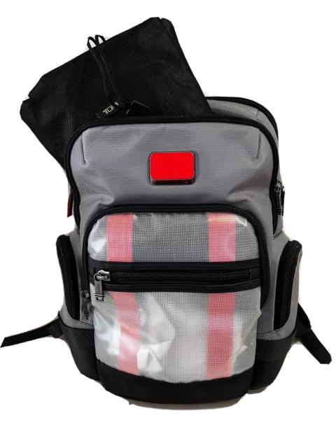TUMI Alpha Bravo Nathan 15" Laptop Backpack Grey/Bright Red