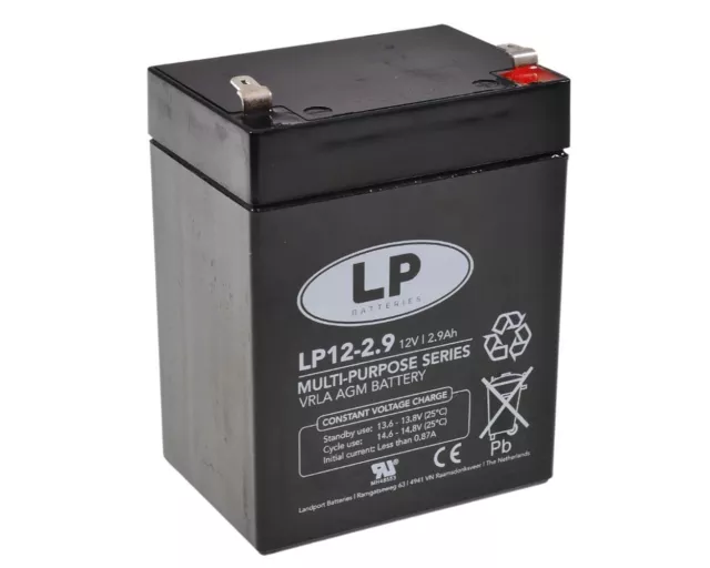 Batterie LANDPORT NSA LP12-2.9 79x56x99mm 2,9Ah Systèmes de sécurité, moteurs po