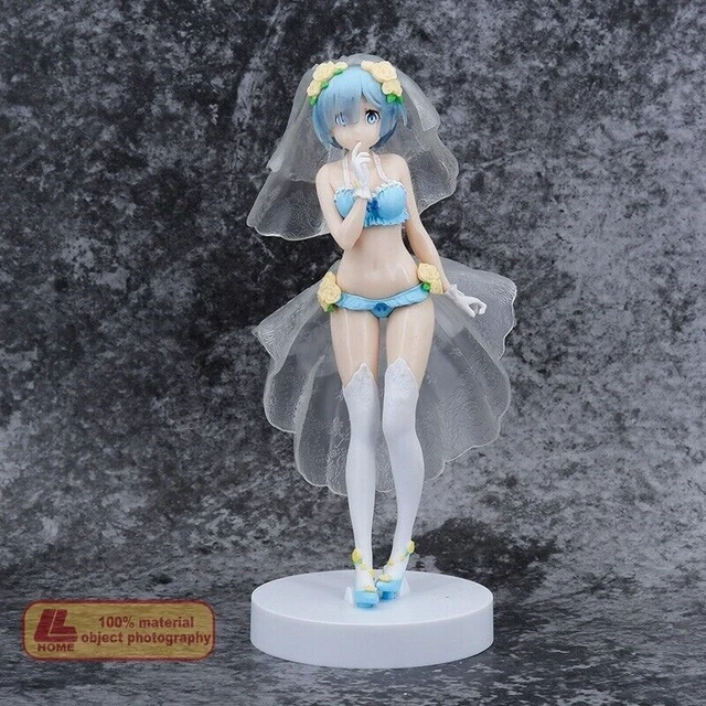 Anime Re Life In a Different World Rem Swimsuit Wedding dress Figure Statue Gift
