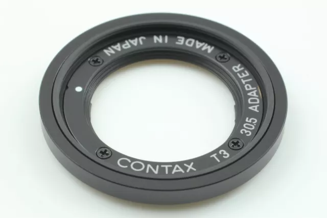 [ MINT ] Genuine Contax 30.5mm Lens Adapter Black for Contax T3 from Japan