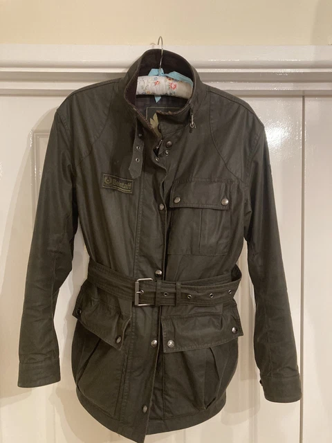 Belstaff Trialmaster Heirloom ladies waxed cotton jacket olive