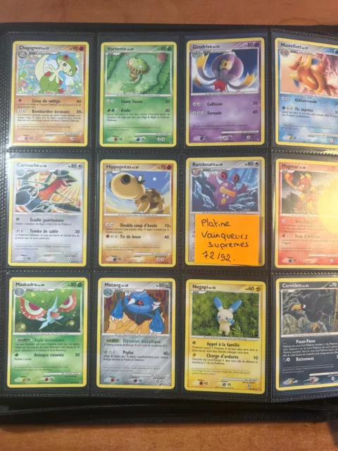 cartes pokemon Set quasi complet co / unco platine vainqueurs suprêmes 72/92