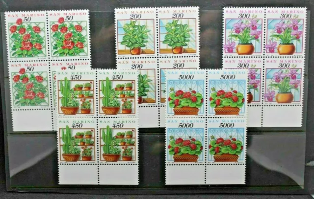 San Marino 1992 Fiori Piante Serie Completa Nuova Quartina Mnh** Set (C.5A)