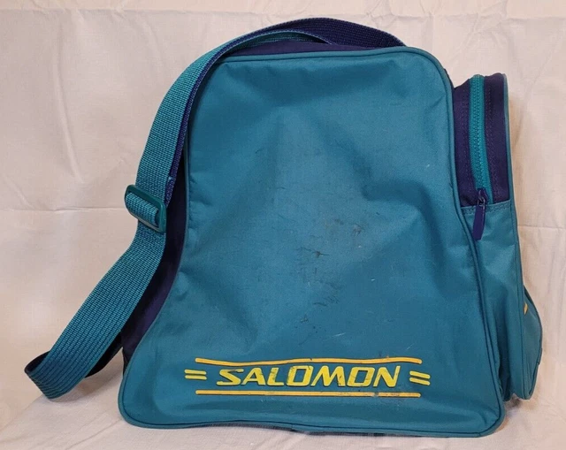 VINTAGE SALOMON CLUB SKI BOOT BAG Neon 80s Retro $30.00 - PicClick