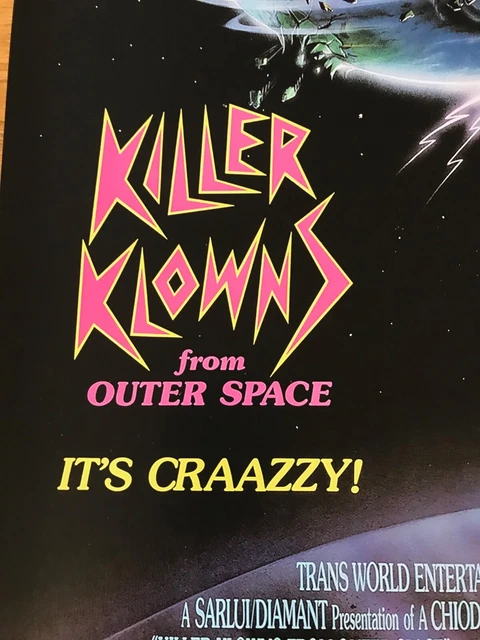 MOVIE POSTER KILLER Klowns from Outer Space 430mm x 640mm (bit bigger