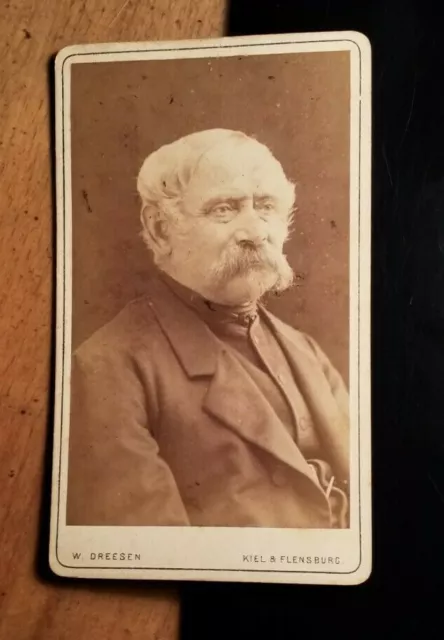 Oberförster Carl von John - Portrait / CDV W. Dreesen Kiel & Flensburg