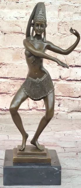 Hot Cast Bronze Art Decor African Moroccan Nude Dancer Statue Sculpture