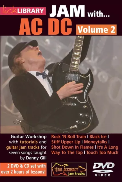 Lick Library JAM WITH AC-DC Angus Young Guitar Video Lessons 2 DVD & CD Volume 2