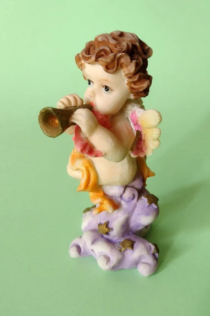 Statuina Putto Musicante Argilla Polimerica