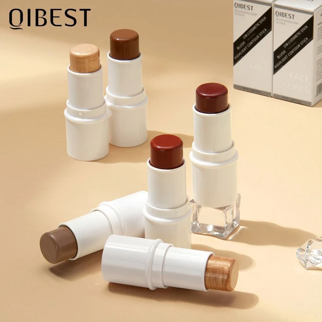 1 pluma resaltadora de maquillaje de contorno 3D bronceadora iluminadora corrector facial contorneado