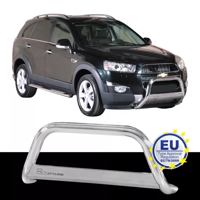 Barre de Protection Avant Inox Convient pour Chevrolet Captiva Ab 2011 Chrome