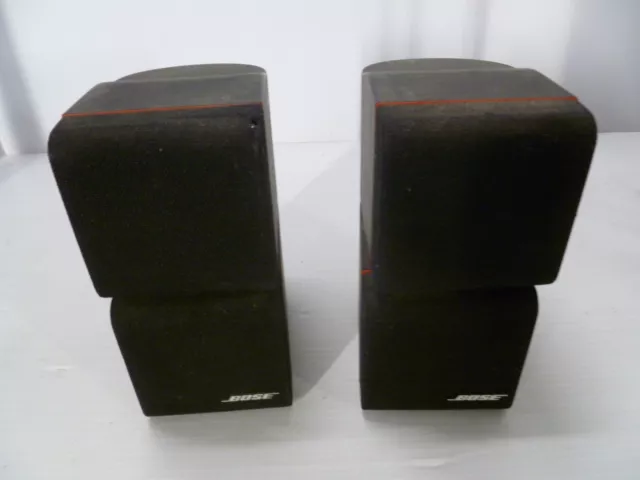 Set of 2 Bose Mini Speaker White Double Jewel Cube Lifestyle Acoustimass