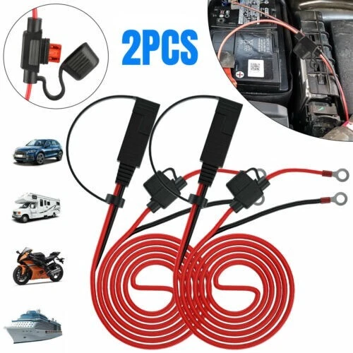 2PCS 1.4M SAE Terminal Battery Power Cord Cable Tender Harness Wire Extension 2PCS 1.4M SAE Terminal Battery Power Cord Cable Tender Harness Wire Extension