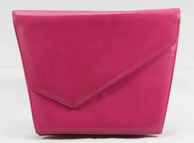 Sac en cuir rose Vintage " Jacques Vert " pochette et bandoulière 2