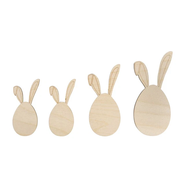 Madera Decoración Conejito, FSC Mezcla Crédito Suministros de Artesanía