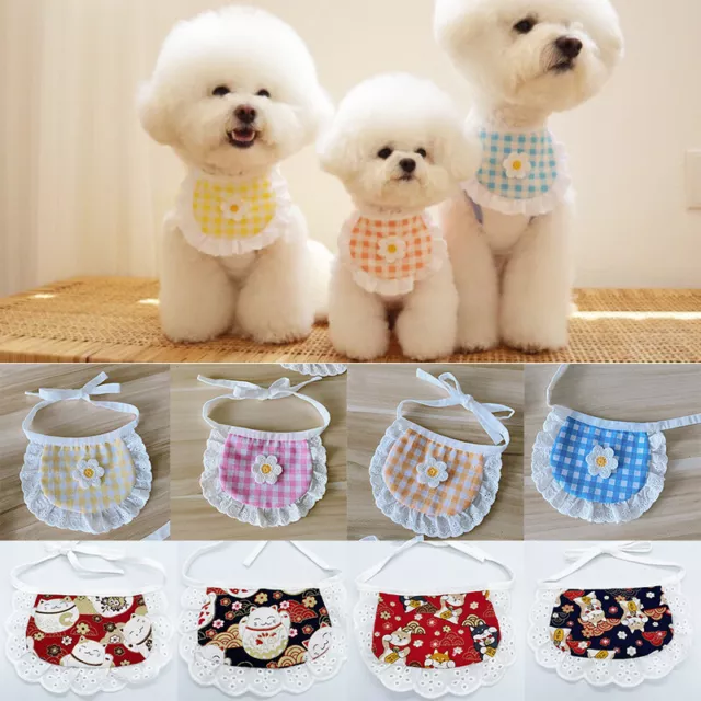 Pet Neckerchief Saliva Towel Bibs Cat Dog Teddy Neck Scarf Bandana Tie Collar