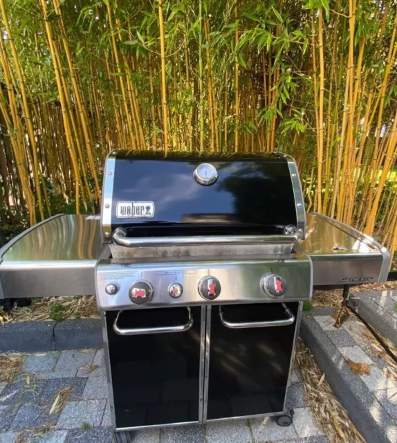 Weber Gasgrill Genesis E-330 in schwarz mit Abdeckhaube