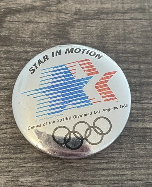1984 US OLYMPICS Coca Cola Sam the Eagle Have a Coke and a Smile Pin