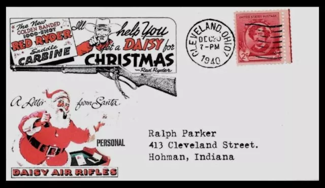 1982 A Xmas Story Envelope Addressed to Ralph Parker Red Ryder BB Gun *192