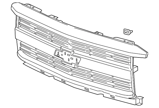 Genuine GM Summit White Front Grille with Clips Nuts and Bolts 23335303