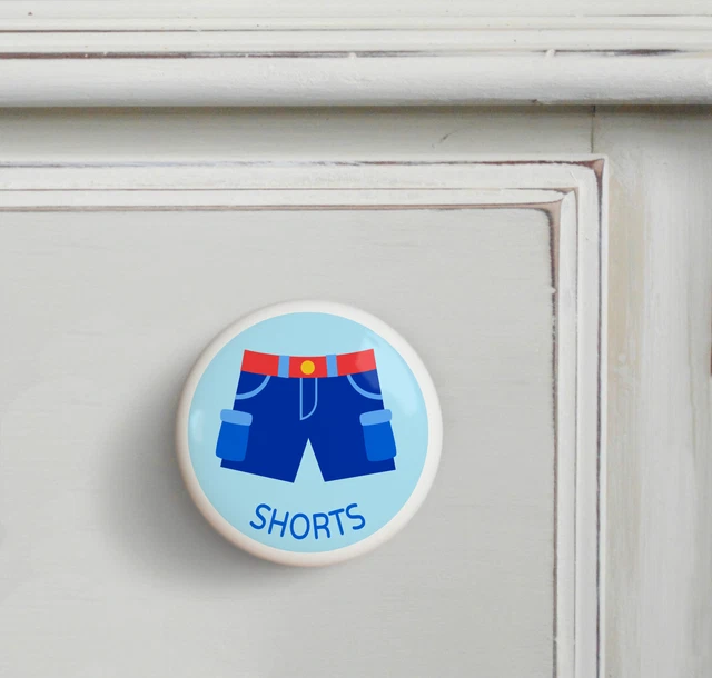 Bouton de tiroir de commode organisationnel short garçon dresserz