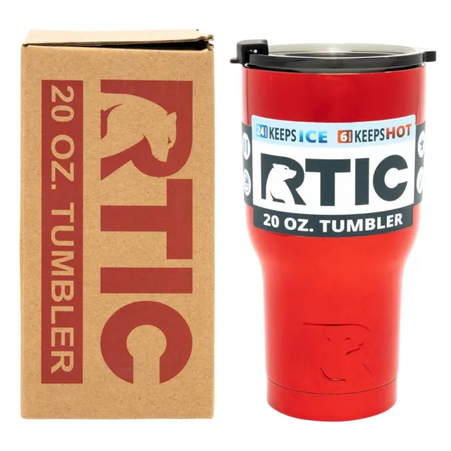 RTIC 20 oz Tumbler Hot Cold Double Wall Vacuum Insulated 20oz Candy Apple