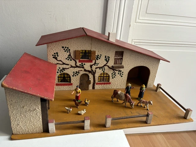 Ferme Ancienne En Plomb Creux - Années 50 - Sans Personnages