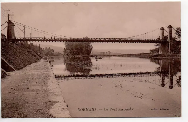DORMANS - Marne - CPA 51 - le pont suspendu 6 - chemin sous le pont