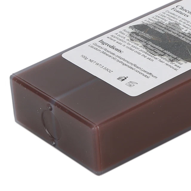 (Chocolate) 100 g Rodillo de cera depilatoria cuerpo pierna pecho brazo axila cabello GSA