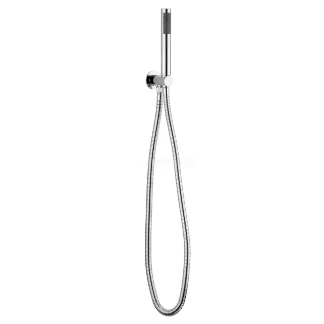 Teléfono de ducha redondo cromado de diseño Crosswater SK963C con salida de pared y manguera